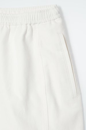 COS Women's Pantaloni Barrel Leg In Cotone in Bianco