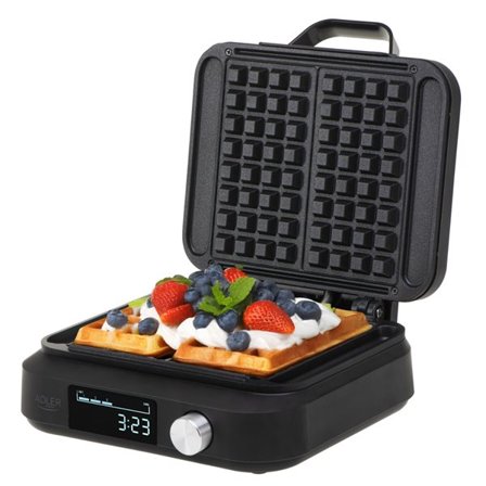 Langaton vohvelirauta LED-näytöllä ja 6 kypsennystasolla - Svart