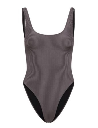 Grey Aquaholic Swimsuit Badedragt Badetøj Grå Understatement Underwear