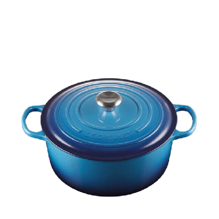 Le Creuset Rund Gryta Azure Blue 5,3L Grytor Blå 26 CM