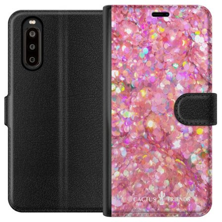 Yhteensopiva Lompakkokotelo Sony Sony Xperia 10 II Cactus and Friends – PinkGlitter