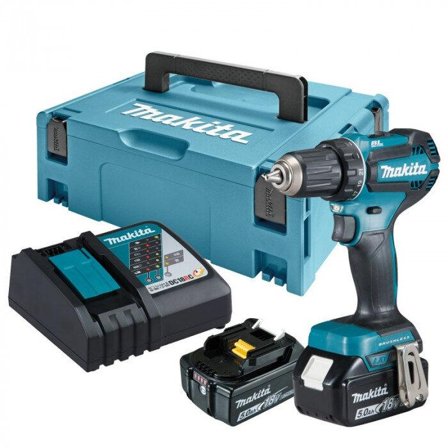 Makita DDF485RTJ drill - 2x 5.0Ah LXT 18V - 50Nm - med Makpac-koffert