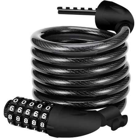 Sykkelås Sykkel Lås Kombinasjon 5 Sifre 120cm/12mm Lang Sykkellås Sykkelkjede Høy Sikkerhet for E-sykkel Terrengsykkel Ou