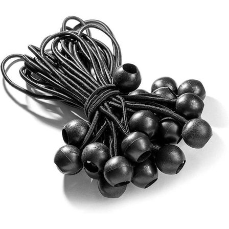 Presenningstrammer med ball, 200 mm, svart KLB