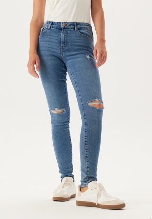 Pieces Pcdana Mw Dest Skinny Medium Blue Denim Klær
