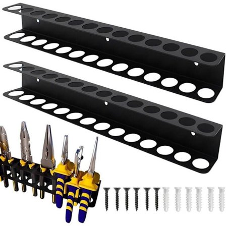 2-pak vægmonteret tangholder - til garage, værksted, arbejdsbord, hjem, reparationsværksted, skruetrækkere, skruenøgler