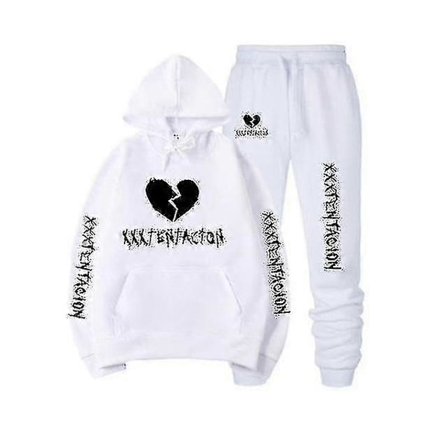 Syksyn/talven Xxxtentacion Revenge Kill Hip Hop -hupparit ja -housut miehille, kaksi osaa, hupparipuku, sametti