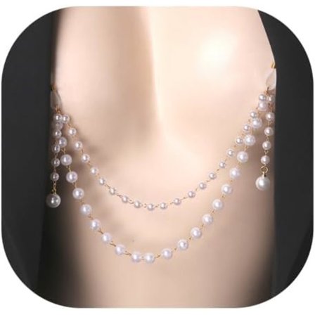 y Perle Perle Ikke-Piercing Brystkæde Smykker Lagdelt Perle Brystkæde Rave Brystkrops Tilbehør til Kvinder Guld