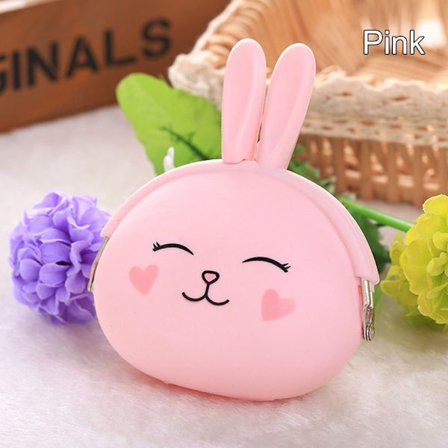 Rabbit Coin Kukkaro Naisten Lasten Kukkarot PINK
