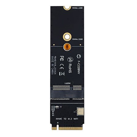 Trådlös M.2 A+E Key Slot till M.2 M Key Wifi Bluetooth Adapter för AX200 9260 Bcm94352Z Kort NVMe PCI Express SSD Port
