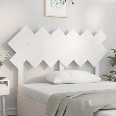 Vidaxl Sänggavel Vit 132x3x81 Cm Massiv Furu Vit