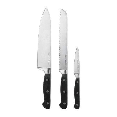 SAVORY Knivset 3 delar GOURMAND Köksredskap Svart ONESIZE