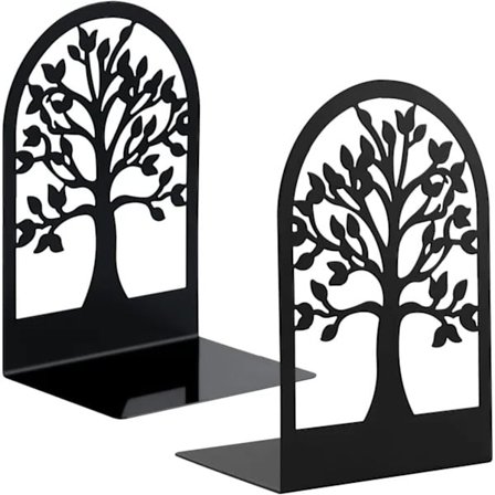 Metal bogstøtter til bøger, ridsefaste bogstøtter til kontor, skole og hjem, bogdelere, cd'er, filholdere til skrivebord (1 par)