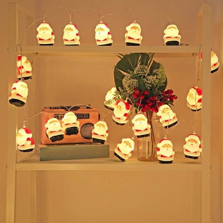 Julbelysning, LED-ljusslingor, Batteridriven Jultomte