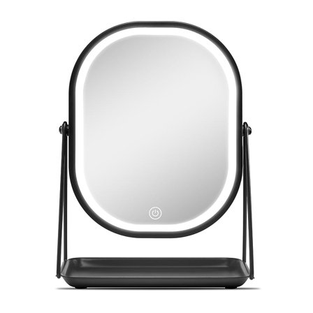 Gillian Jones Bordspejl M/Led Lys og Bakke Sort, Tøj & Bolig, Tilbehør, Makeupspejle