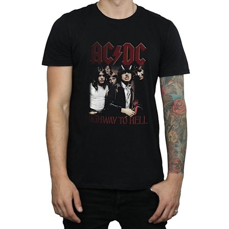AC/DC Herr Highway To Hell Bomull T-shirt S Svart