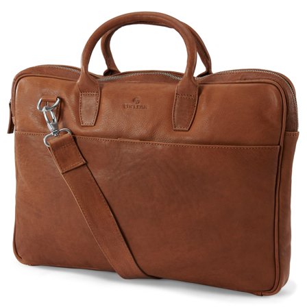 Cambodia Slim 15” Executive Tan Leather Bag for Men - Leather bags