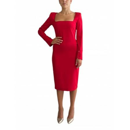 Patrizia Pepe, Midi Dress Czerwony, Kobieta, Rozmiar: M