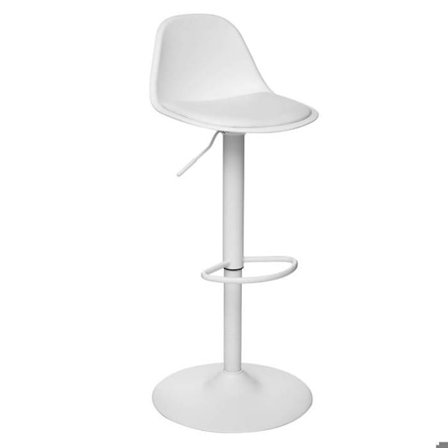 Justerbar hvid barstol - ATMOSPHERA - Aiko - Skandinavisk og moderne stil - Komfortabel polstret sæde