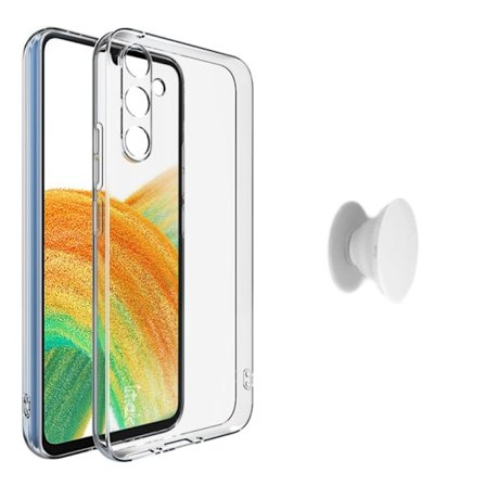 Samsung Galaxy A34 5G Skal & Fingerhållare - Skydd och Komfort - Vit