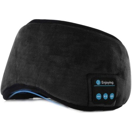 IC Bluetooth sovemaske hovedtelefoner søvn rejse musik øje sort