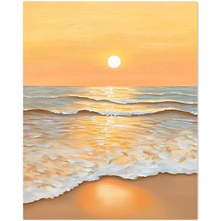 (Landskabskunst) Diamantmaleri Kit til Voksne, Diamantkunst Strand DIY Mal efter Nummer for Voksne Begyndere, Fuld Drill Diamant Dots Malerier Billede