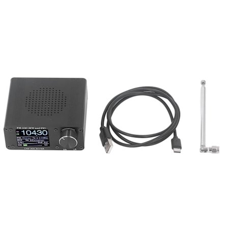 Kannettava lyhytaaltoradio FM AM -vastaanotin 5W alumiiniseoskotelo ulkoiset kuulokkeet teleskooppiantenni