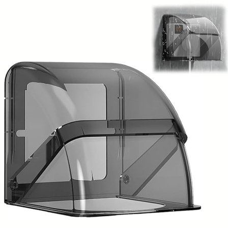 Vandtæt Elektrisk Stikkontakt Dæksel, Vandtæt Elektrisk Strømstik, Stikkontakt Dæksel, Transparent Sort Vægafbryder Dæksel til Badeværelse og K