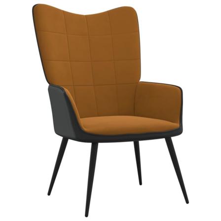 Vidaxl Vilstol Brun Sammet Och Pvc Brun
