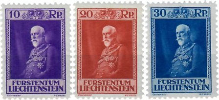 Liechtenstein 1933 - MICHEL 122-124 - Ubrugt