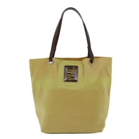 Fendi Vintage Pre-owned Nylon totes , Beige , Dames , Maat: ONE Size Vintage Tassen