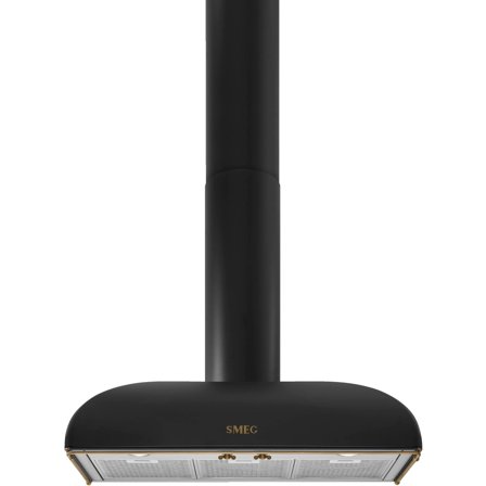 Smeg KS89AOE Seinälle asennettava liesituuletin, 90 cm, antrasiitti ja messinki