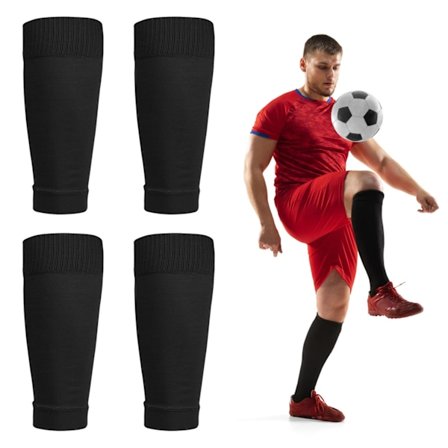Fodboldstrømpeærmer Fodbold Benskinner Ærmer Hold Ben Strømpeærme Klip Fodboldstrømper til Fodboldkampe Begynder