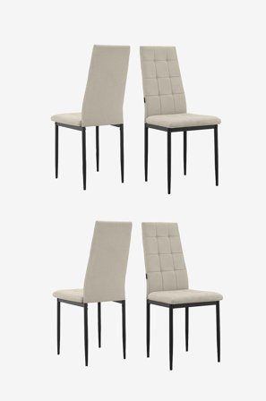 Loft24 - Spisebordsstol 4 Pk Becca - Hvid - Stole - Fra Homeroom