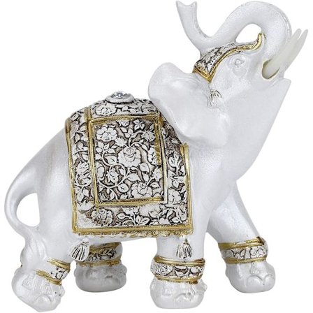 Feng Shui Elefant Statue, Hævdet Torso Hvid Elefant Statue til Hjemmet