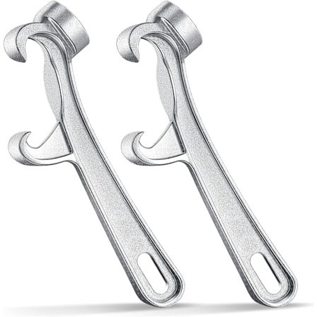 Aluminiumsbøtteåpner 5 Gallon Bøtteåpner Sølvbøtter Lokknøkkel Metallboksåpner Lokkfjernerverktøy for Hjemmeindustriell Bruk (2 stk)