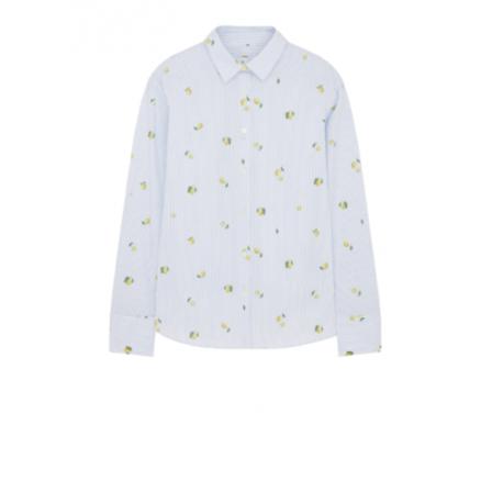 Paul Smith White lemons striped shirt W2R 019B H30884 01 Hvid, Dame Skjorter