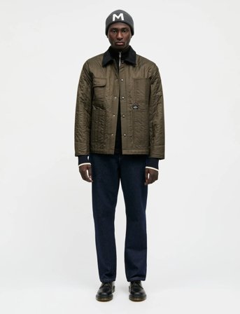 Mads Nørgaard Quilt Chore Jacket - Khaki green - XL