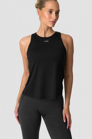 ICANIWILL - High Neck Tank Top Black - Naiset - Treenivaatteet ICIW:ltä