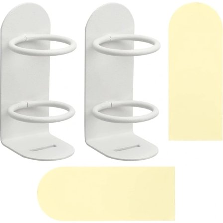 2-pak elektrisk tandbørsteholder til vægmontering (hvid)