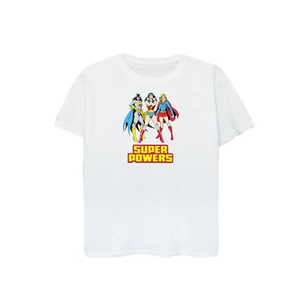 DC Super Hero Girls T-shirt för kvinnor/damer Super Power Group Bomulls Boyfriend