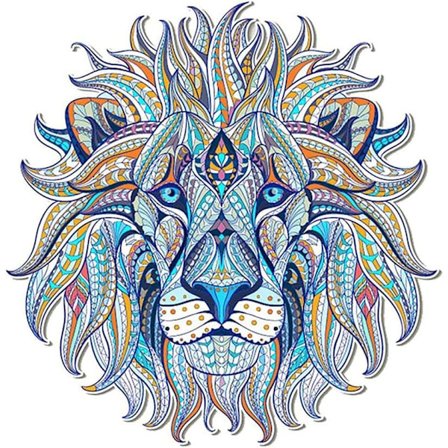 Løve Design Strygemærker til Tøj - Blå