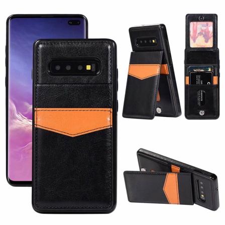 Skyddsskal med Kortfack - Samsung Galaxy S10 Plus Svart