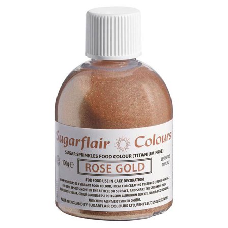 Sugarflair Farget Sukker Rosegull