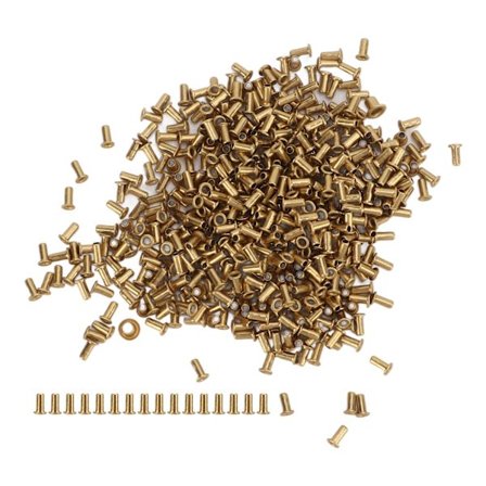 500 stk hule nagler avrundede kanter utmerket elastisitet messing nagler klær veske tilbehør 1,5x3,7x2,5mm