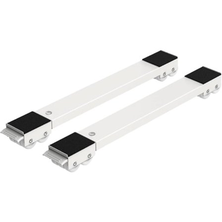 Sett med 2 vaskemaskinunderlag med hjul, for vaskemaskin, kjøleskap, tørketrommel, fryser opp til 300 kg, med 24 hjul, brems, W