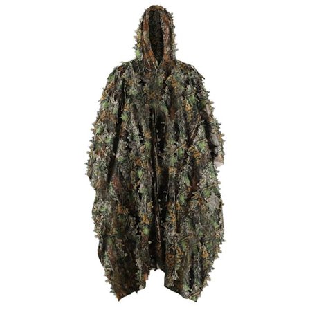 Sotilaallinen Camouflage Ghillie Poncho 3D Eläinvalokuva Metsästys Miehille Naisille