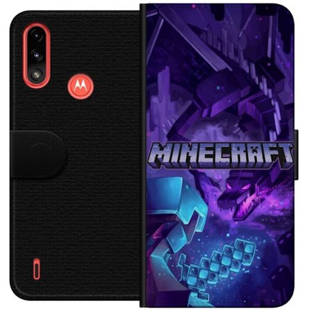 Kompatibelt Plånboksfodral till Motorola Moto E7 Power Minecraft