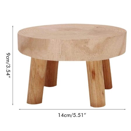 Touch Trä Blomkrukshållare Inomhus Växtställ Trä Mini Blomkrukställ Träpall Trä Blomkrukshållare [DB]