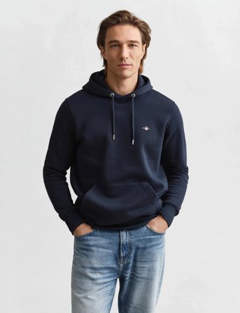GANT Reg Shield Hoodie - Navy - XXXL